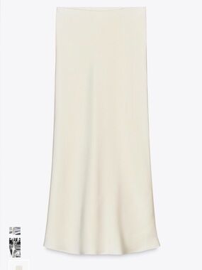 Zara satin midi skirt